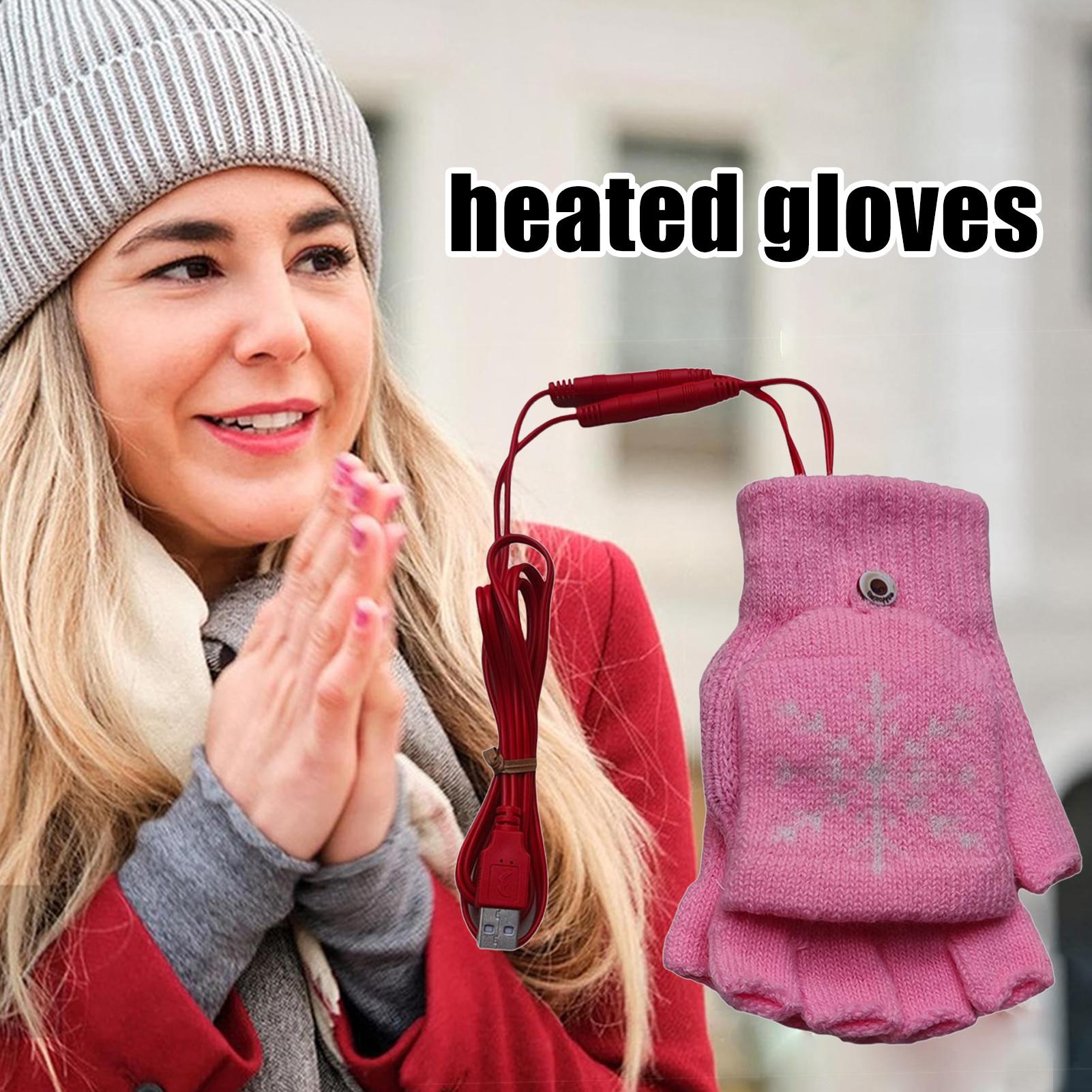 Cycling Gear Cold Weather - Heated Gloves Fingerless USB Heated Riding