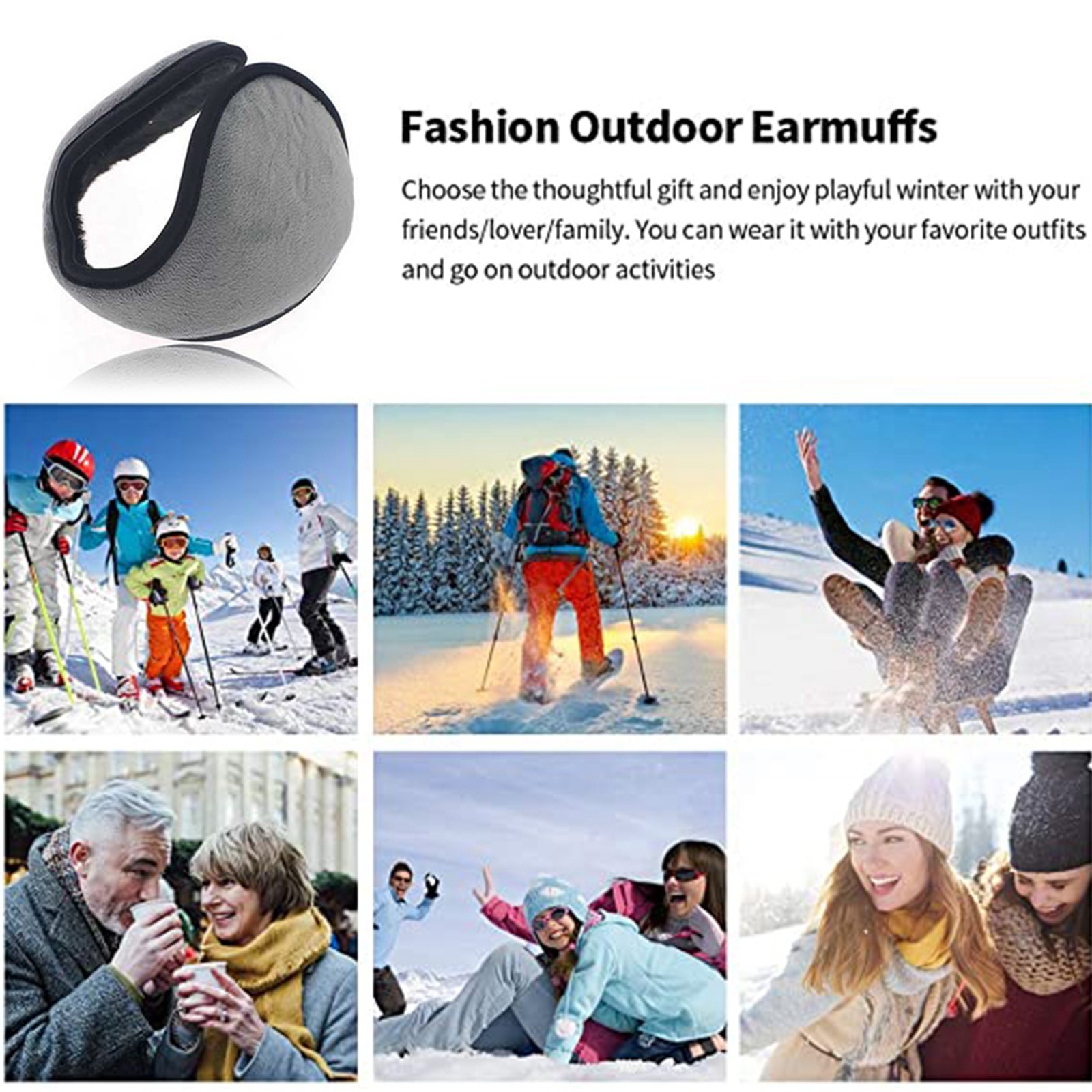 Winter Ear Muffs Warm Fleece F - Cycling Gear Cold Weather recension och pris