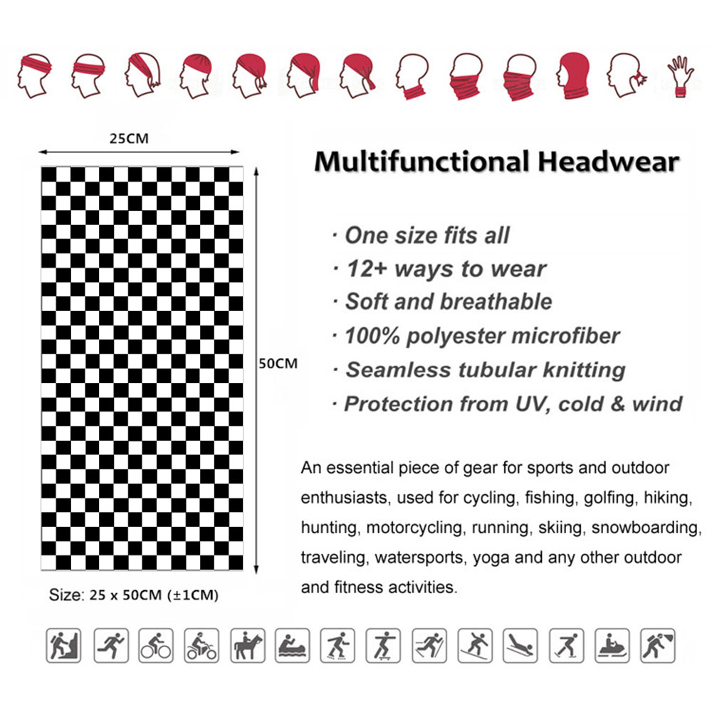 Checkered Ska Printed Headband - Cycling Gear recension och pris